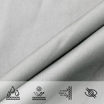 Zonnezeil 3x3x4,24 m 100% polyester oxford lichtgrijs 7