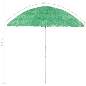 Strandparasol Hawa&iuml; 240 cm groen 7