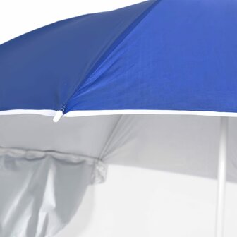 Strandparasol met zijwanden 215 cm blauw 5