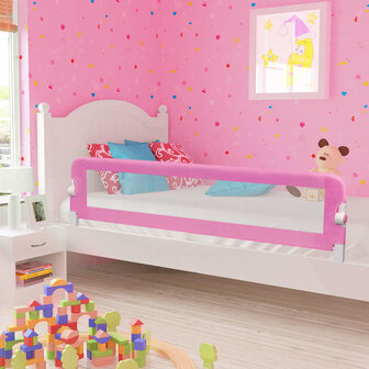 Bedhekje peuter 180x42 cm polyester roze 1