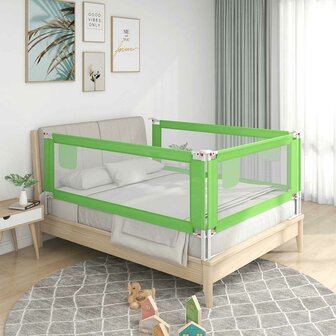 Bedhekje peuter 200x25 cm stof groen 1