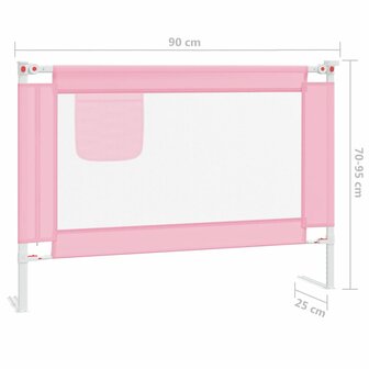 Bedhekje peuter 90x25 cm stof roze 8