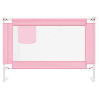 Bedhekje peuter 100x25 cm stof roze 3
