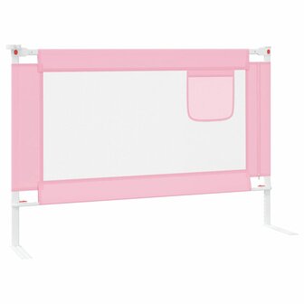 Bedhekje peuter 100x25 cm stof roze 4