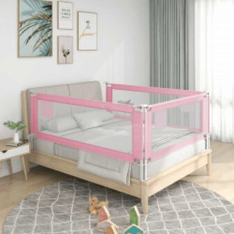 Bedhekje peuter 140x25 cm stof roze 1