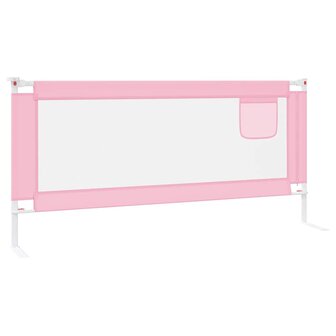 Bedhekje peuter 200x25 cm stof roze 4