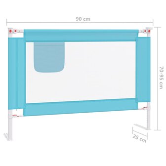 Bedhekje peuter 90x25 cm stof blauw 8