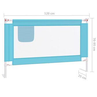 Bedhekje peuter 120x25 cm stof blauw 8