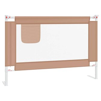 Bedhekje peuter 100x25 cm stof taupe 2
