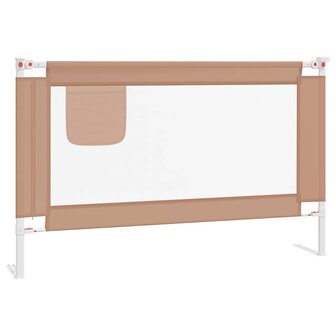 Bedhekje peuter 120x25 cm stof taupe 2