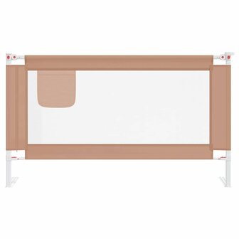Bedhekje peuter 140x25 cm stof taupe 3