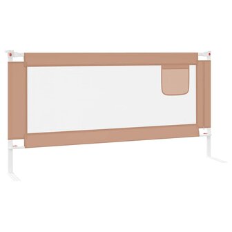 Bedhekje peuter 180x25 cm stof taupe 4