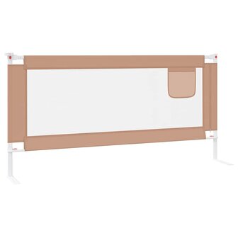 Bedhekje peuter 190x25 cm stof taupe 4
