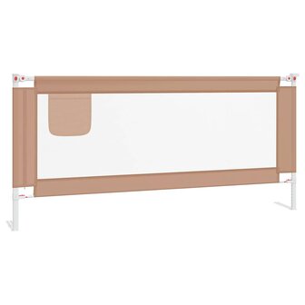 Bedhekje peuter 200x25 cm stof taupe 2