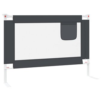 Bedhekje peuter 90x25 cm stof donkergrijs 3