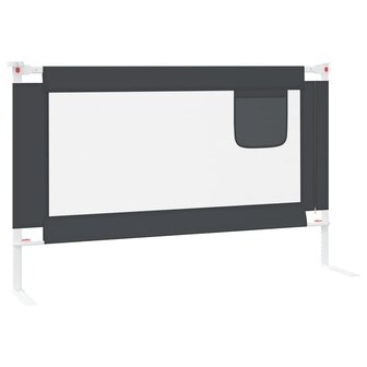 Bedhekje peuter 120x25 cm stof donkergrijs 3