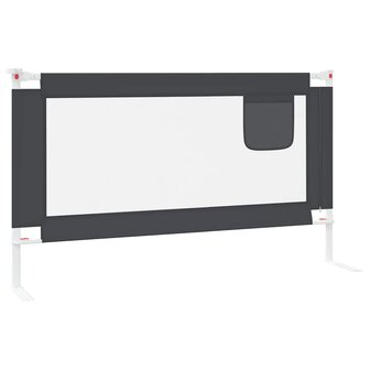 Bedhekje peuter 140x25 cm stof donkergrijs 3