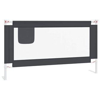 Bedhekje peuter 150x25 cm stof donkergrijs 2
