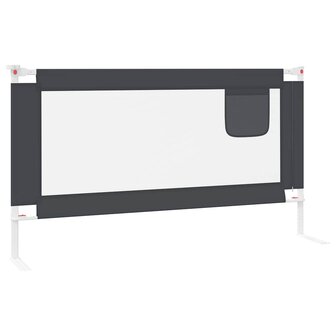 Bedhekje peuter 150x25 cm stof donkergrijs 3