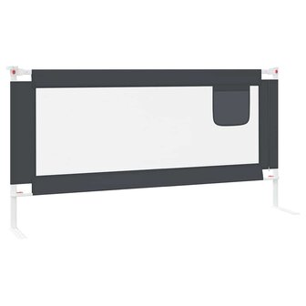 Bedhekje peuter 180x25 cm stof donkergrijs 3