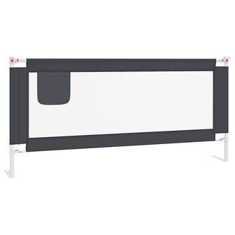 Bedhekje peuter 200x25 cm stof donkergrijs 2