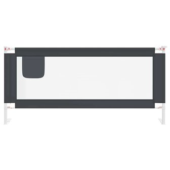 Bedhekje peuter 200x25 cm stof donkergrijs 3