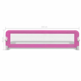 Kinderbedhekjes 2 st 150x42 cm roze  7