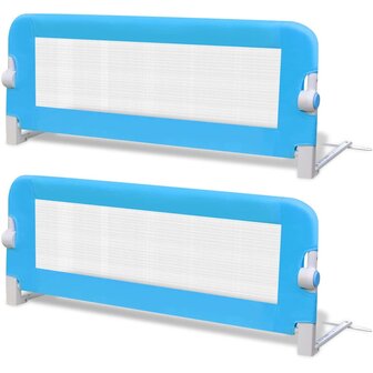 Kinderbedhekjes 2 st 102x42 cm blauw 2
