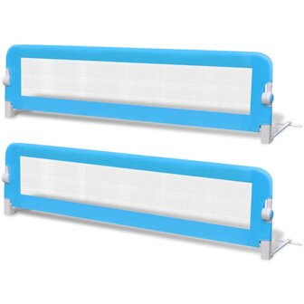 Kinderbedhekjes 2 st 150x42 cm blauw  2