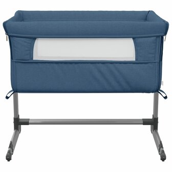 Babybox met matras linnen marineblauw 3