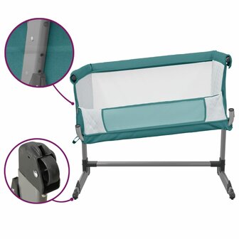 Babybox met matras linnen groen 6