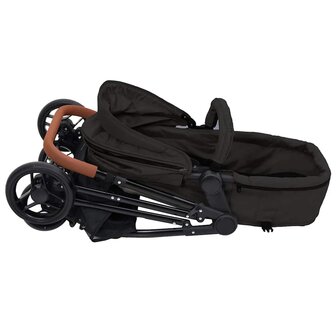 Kinderwagen 3-in-1 staal antracietkleurig en zwart 9