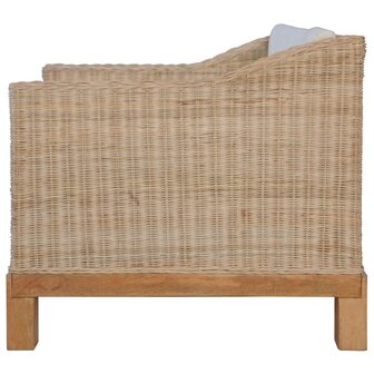 2-delig Bankstel met kussens natuurlijk rattan 6