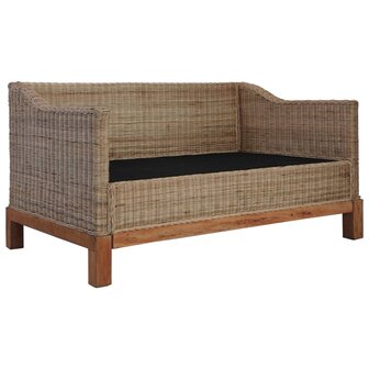 2-delig Bankstel met kussens natuurlijk rattan 5