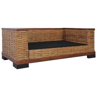 2-delig Bankstel met kussens natuurlijk rattan bruin 3