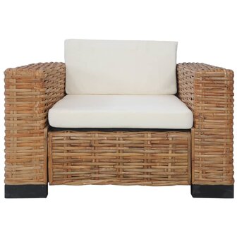 3-delig Bankstel met kussens natuurlijk rattan  3