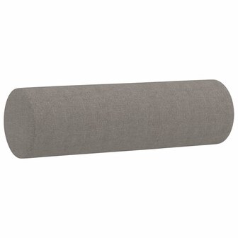 Driezitsbank met sierkussens 180 cm stof taupe 6