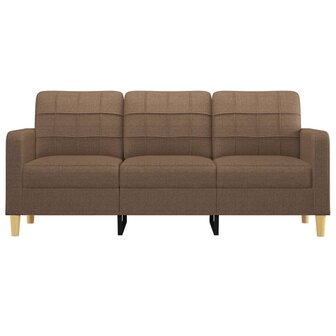 Driezitsbank 180 cm stof bruin 3