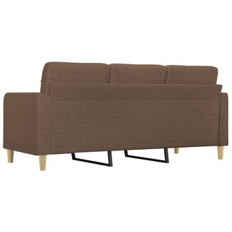 Driezitsbank 180 cm stof bruin 5