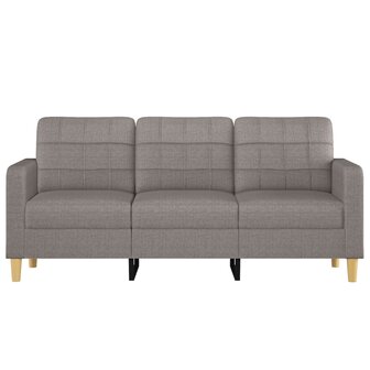 Driezitsbank 180 cm stof taupe 3