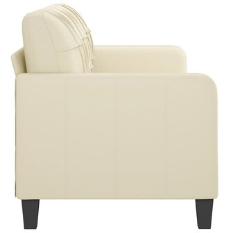 Driezitsbank 180 cm kunstleer cr&egrave;mekleurig 4
