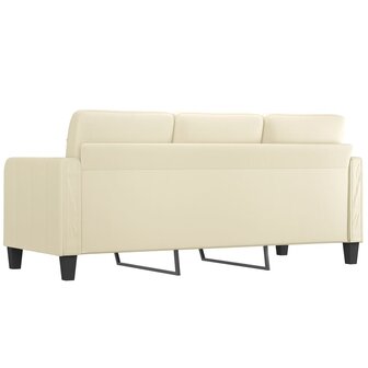 Driezitsbank 180 cm kunstleer cr&egrave;mekleurig 5