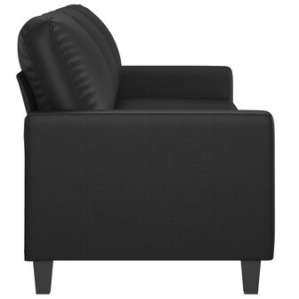 Driezitsbank 180 cm kunstleer zwart 4