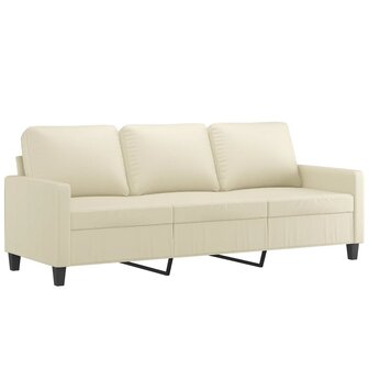 Driezitsbank 180 cm kunstleer cr&egrave;mekleurig 2