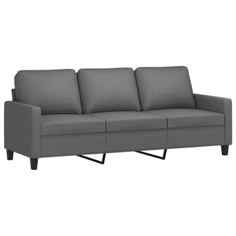 Driezitsbank 180 cm stof donkergrijs 2