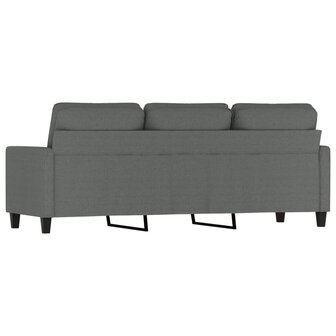Driezitsbank 180 cm stof donkergrijs 5