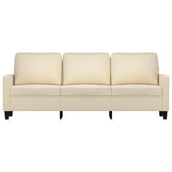 Driezitsbank 180 cm stof cr&egrave;mekleurig 3