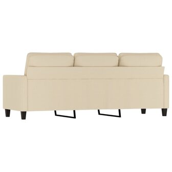 Driezitsbank 180 cm stof cr&egrave;mekleurig 5