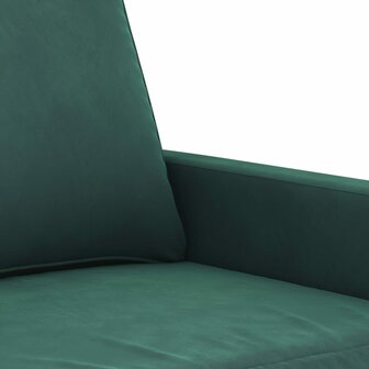 Driezitsbank 180 cm fluweel donkergroen 6