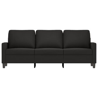 Driezitsbank 180 cm fluweel zwart 3